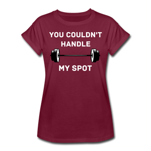 Couldn't Handle My Spot Women's Tee - burgundy