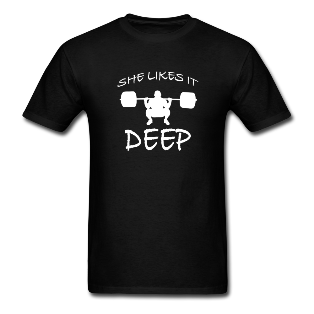 She Likes It Deep Tee - black